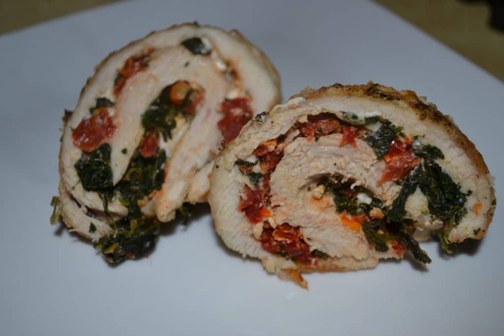 Chicken Roulades With Spinach, Feta And Sun Dried Tomatoes Delish D'Lites