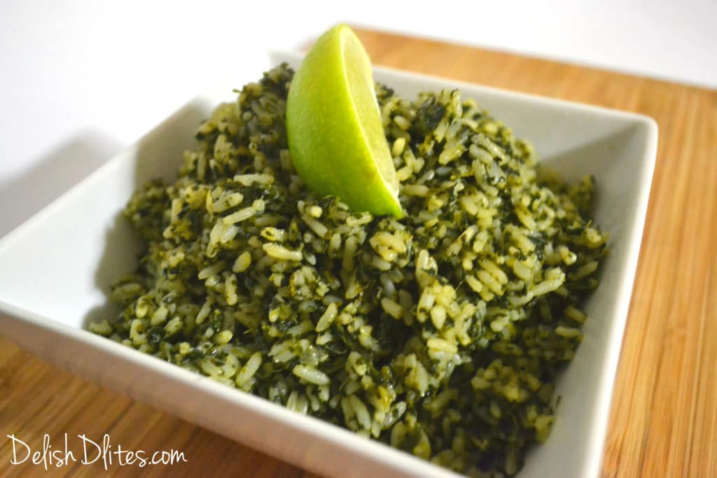 Arroz Verde (Green Rice) - Delish D'Lites