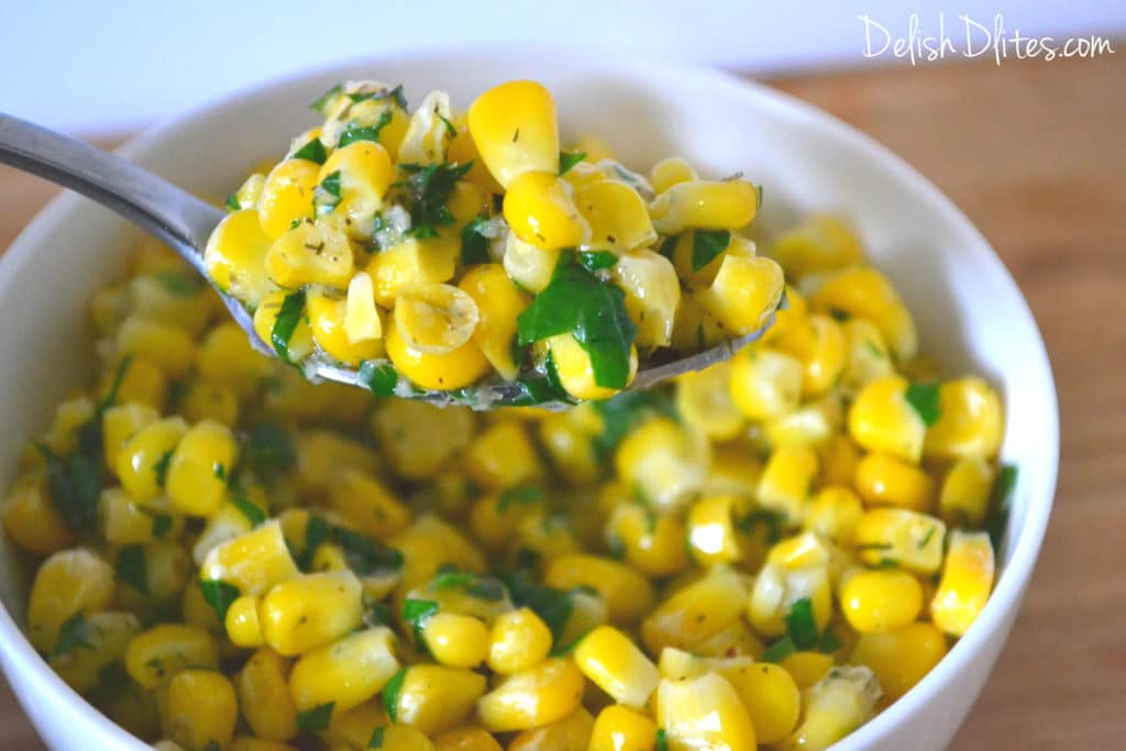 Buttery Garlic and Dill Corn Delish D'Lites