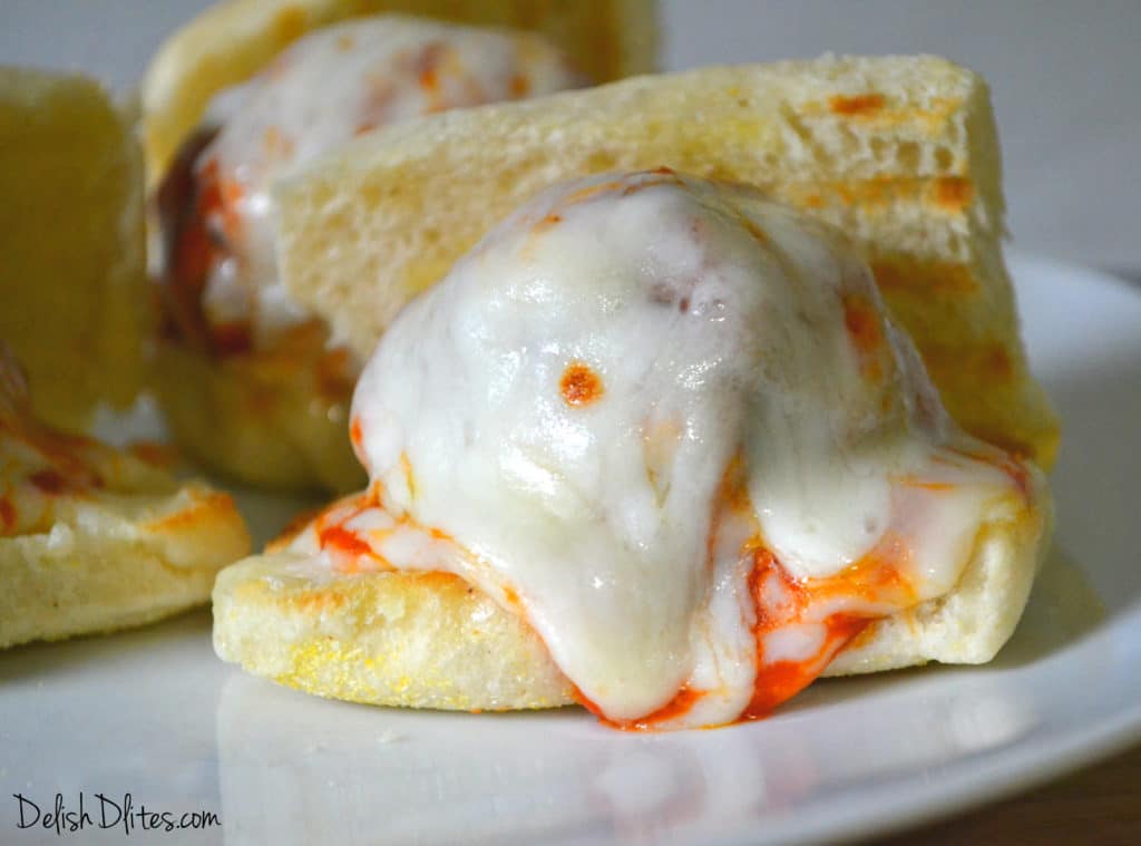 Cheesy Meatball Sliders | Delish D'Lites
