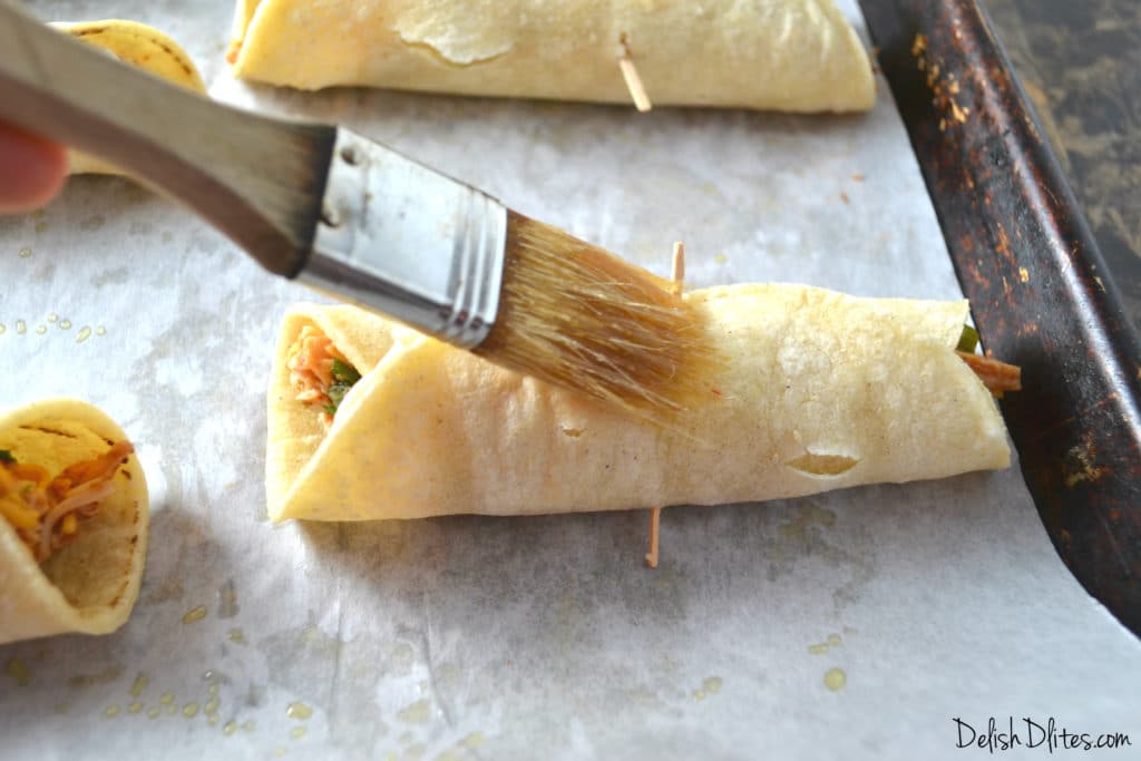 Salsa Chicken Taquitos Delish D'Lites