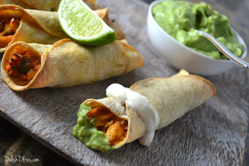 Salsa Chicken Taquitos Delish D'Lites