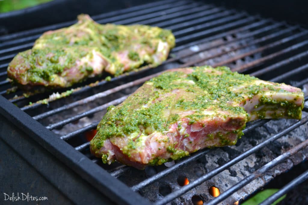 Grilled Pesto Pork Chops Delish D'Lites