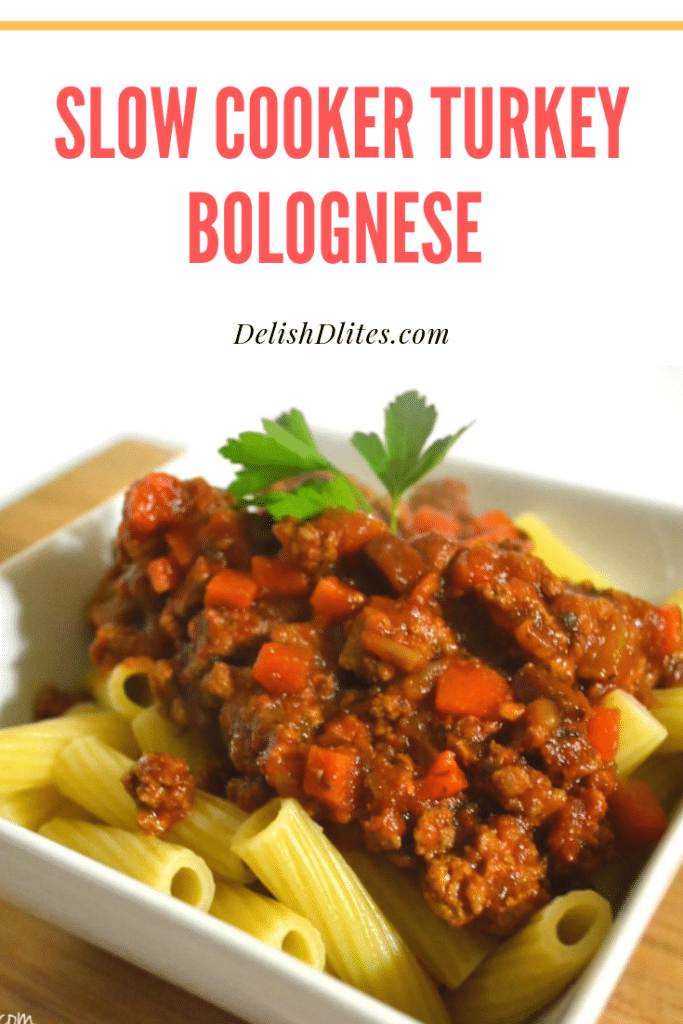 Slow Cooker Turkey Bolognese | Delish D'Lites