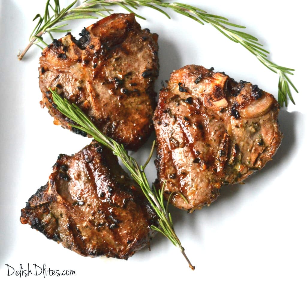 Garlic & Rosemary Grilled Lamb Chops | Delish D'Lites