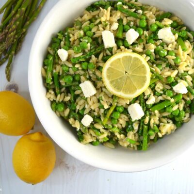 Spring Orzo Salad with Asparagus and Peas | Delish D'Lites