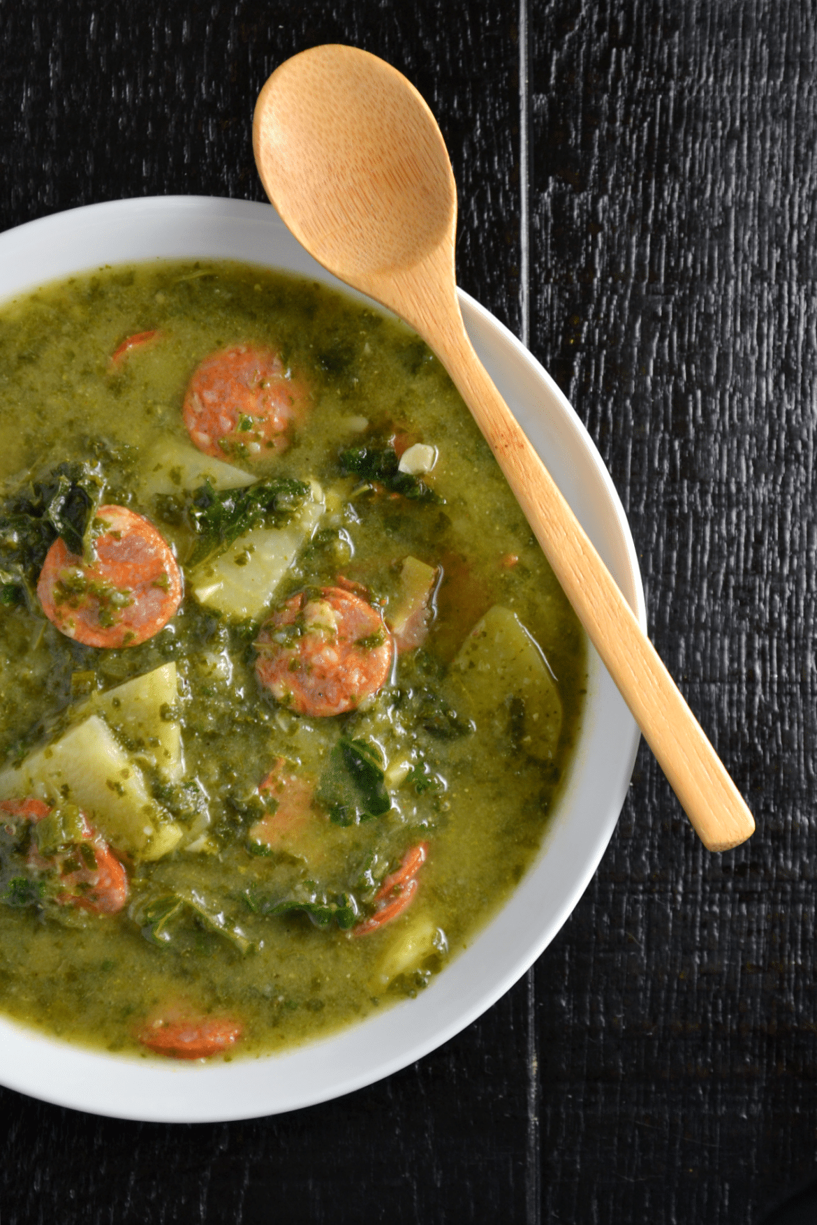 Caldo Verde (Portuguese Kale & Potato Soup) - Delish D'Lites