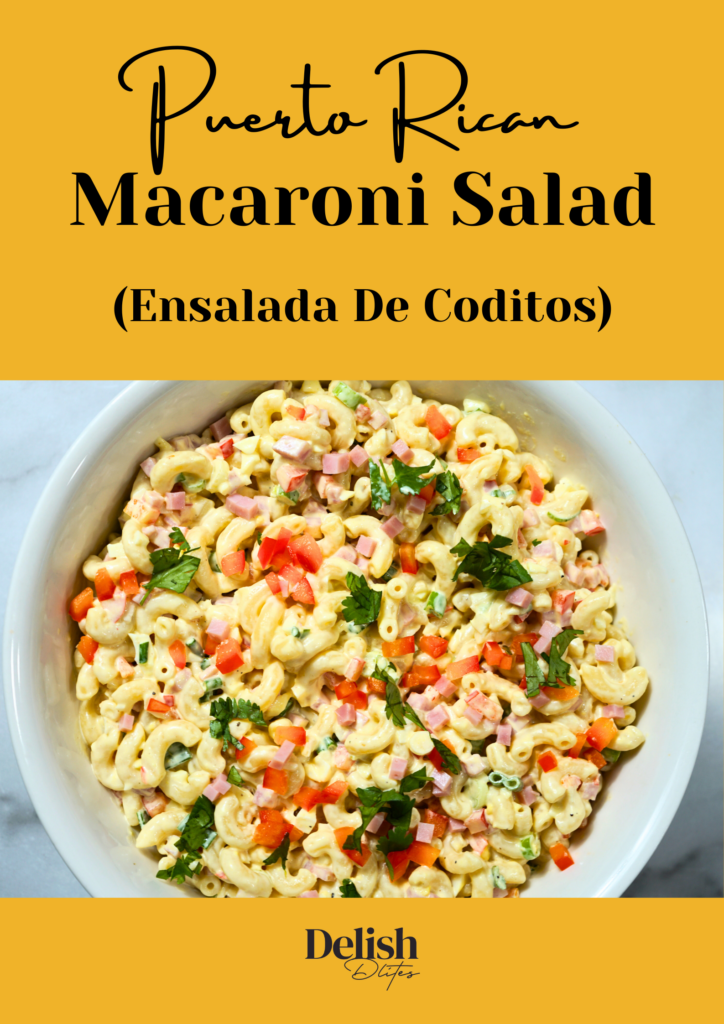 Puerto Rican Macaroni Salad (Ensalada De Coditos)